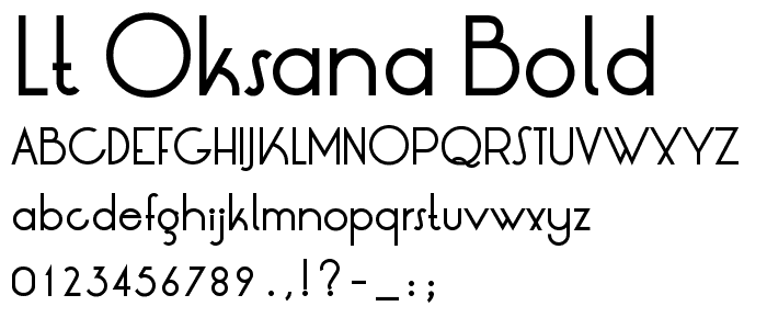 LT Oksana Bold font